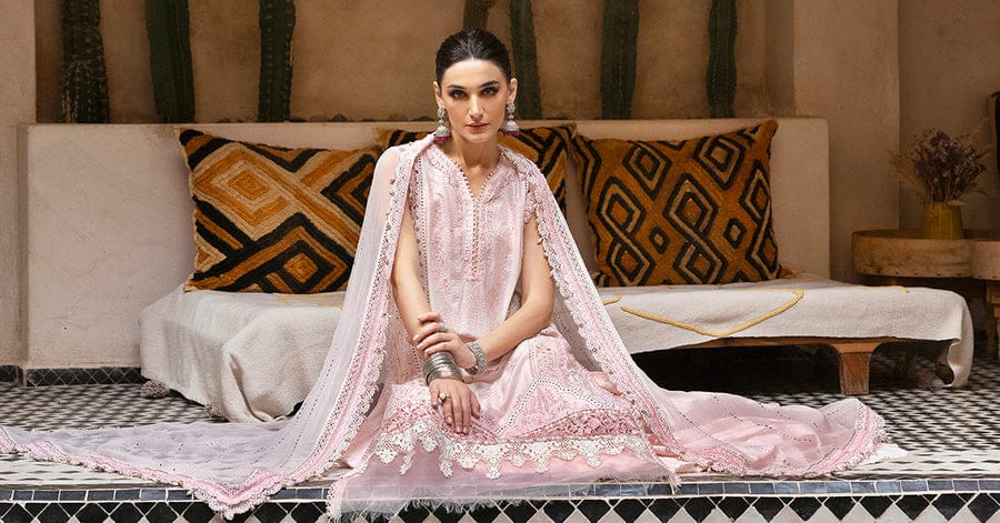 3-piece stitched embroidered lawn suit by Miryaan Store