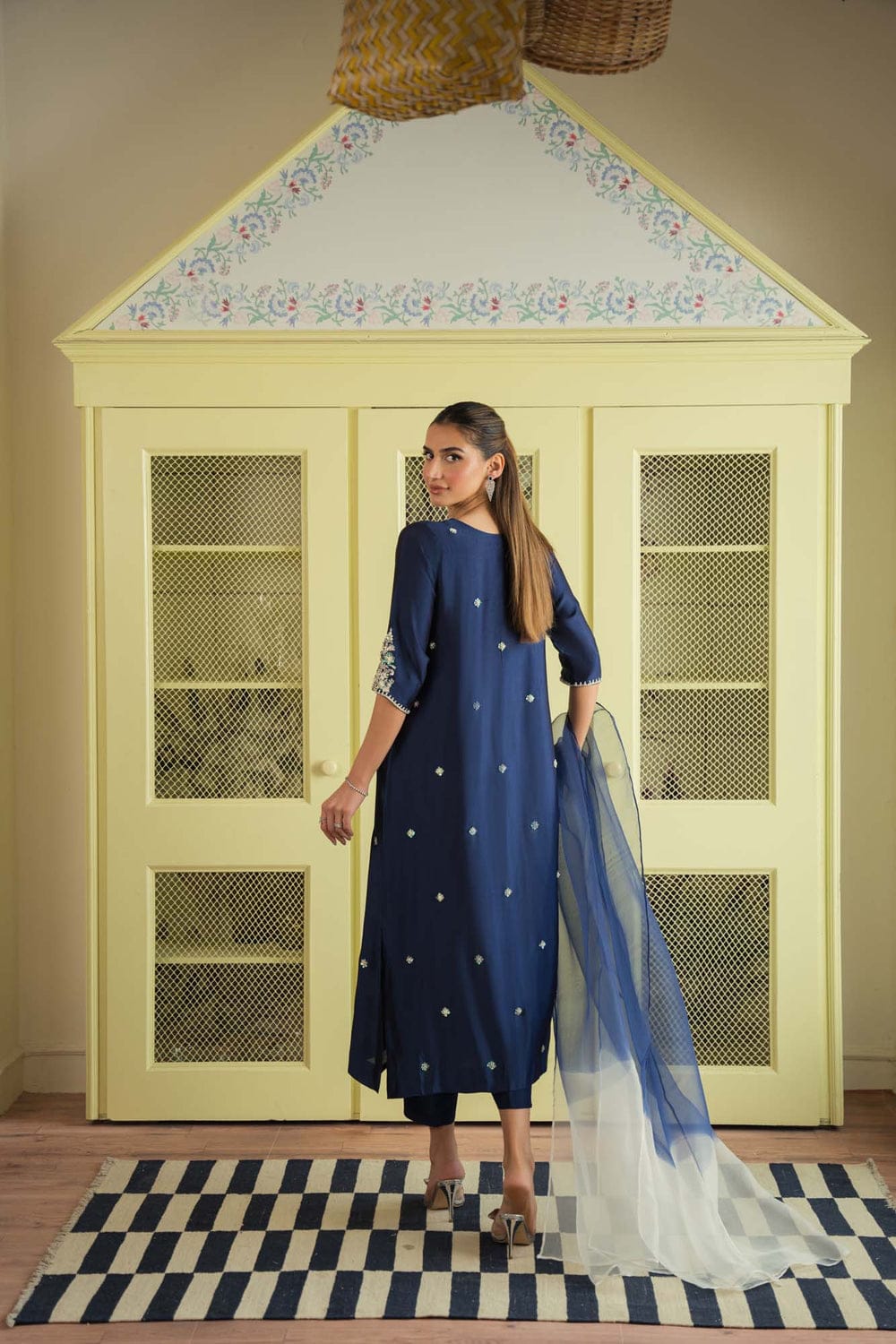 3-piece set on premium Korean Raw Silk By Miryaan Store