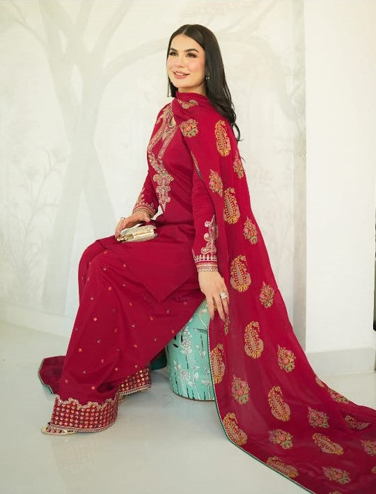 Sophistication in Silk premium 3-piece stitched by Miryaan Store