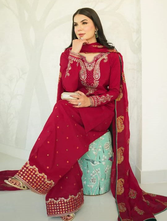 Sophistication in Silk premium 3-piece stitched by Miryaan Store