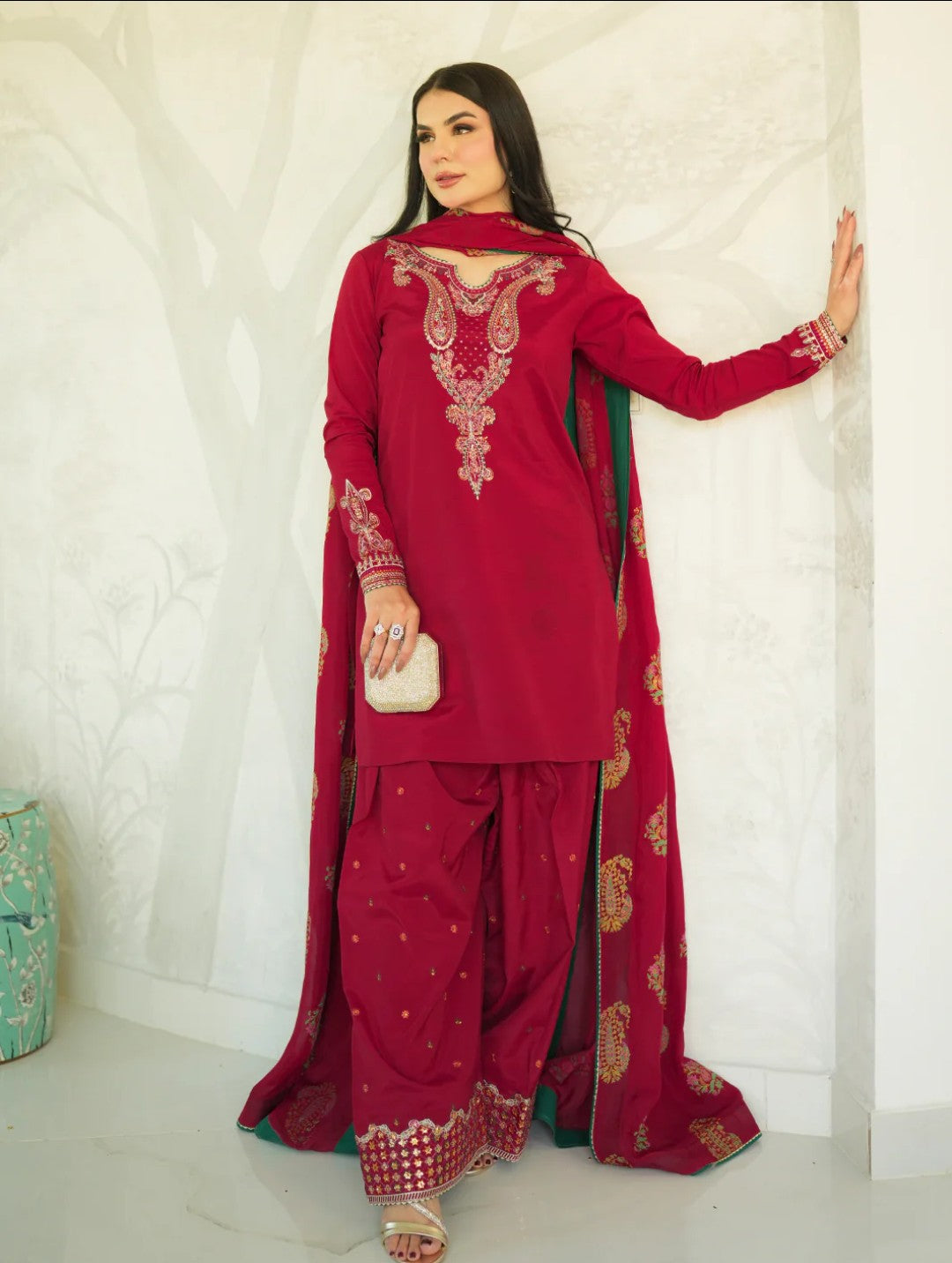 Sophistication in Silk premium 3-piece stitched by Miryaan Store