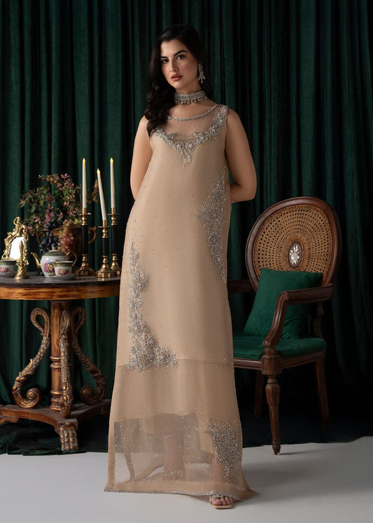 Hand embellished pure organza with pure raw silk inner paired pure medium silk duppata By Miryaan Store