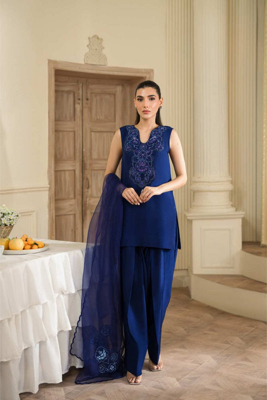 3-piece set on premium Korean Raw Silk By Miryaan Store
